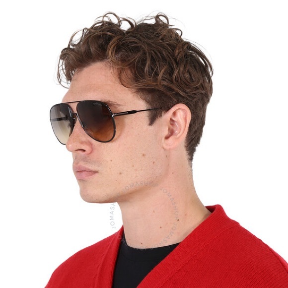 TOM FORD Alec Metal Aviator Sunglasses - Picture 11 of 13